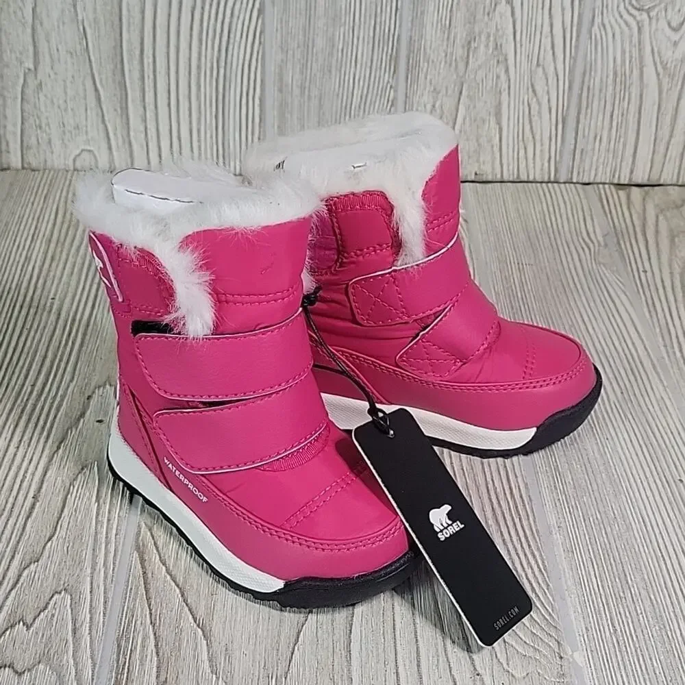 Sorel Whitney II Strap Cactus Pink Winter Waterproof Boots Toddler Size 4 NWT